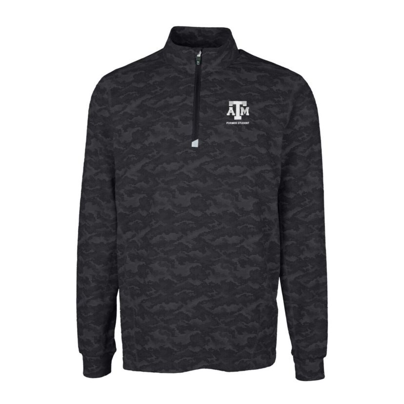 NCAA Texas A&M Aggies Alumni Logo Traverse Print Stretch Quarter-Zip Pullover Top