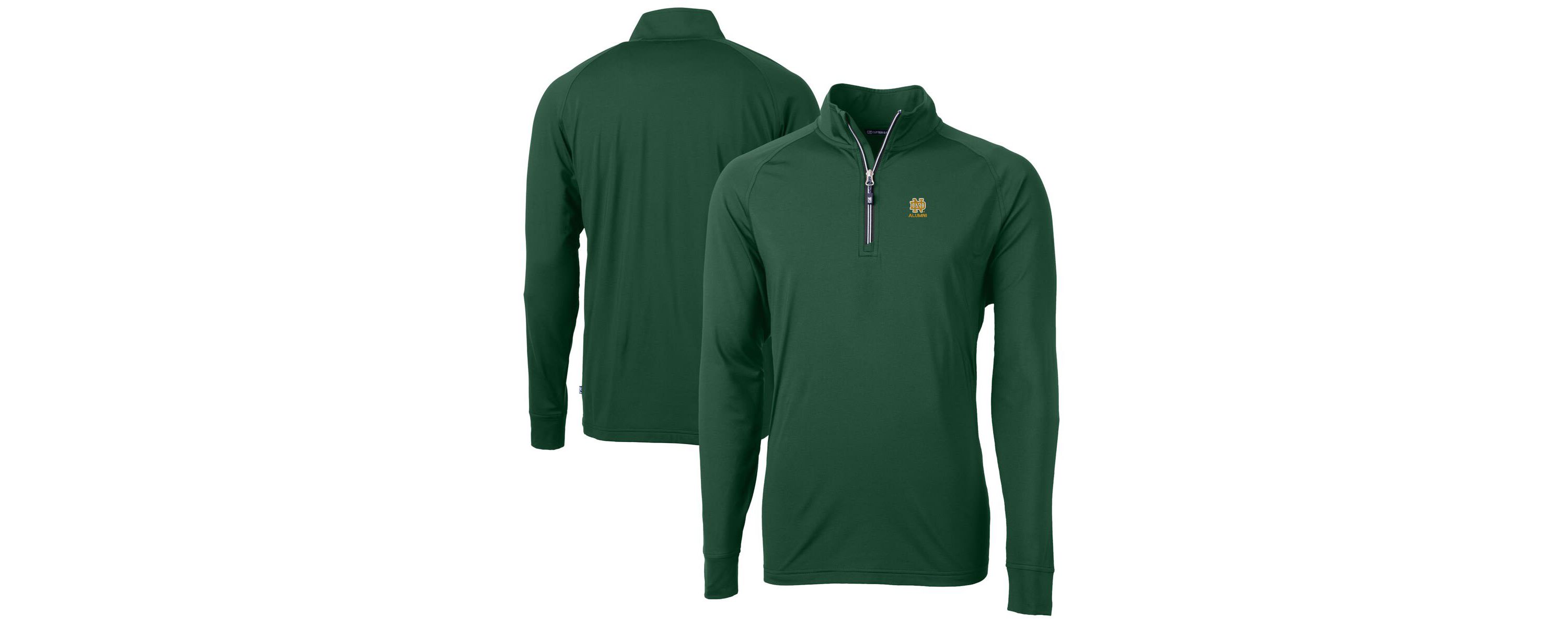 NCAA Notre Dame Fighting Irish Alumni Logo Adapt Eco Knit Stretch Recycled Quarter-Zip Pullover Top