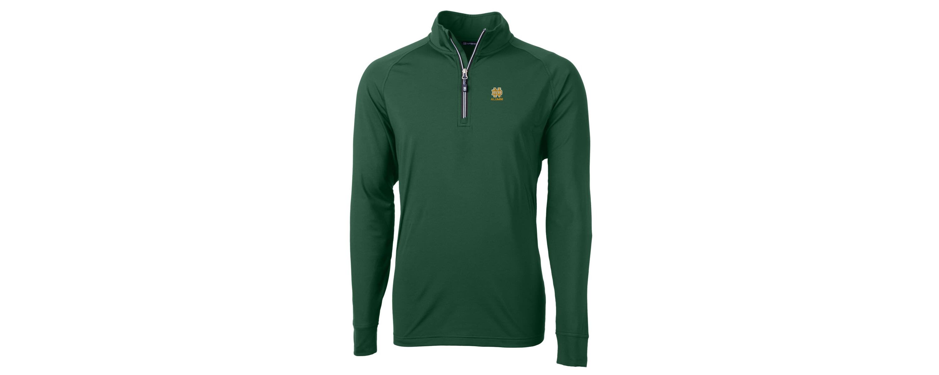 NCAA Notre Dame Fighting Irish Alumni Logo Adapt Eco Knit Stretch Recycled Quarter-Zip Pullover Top