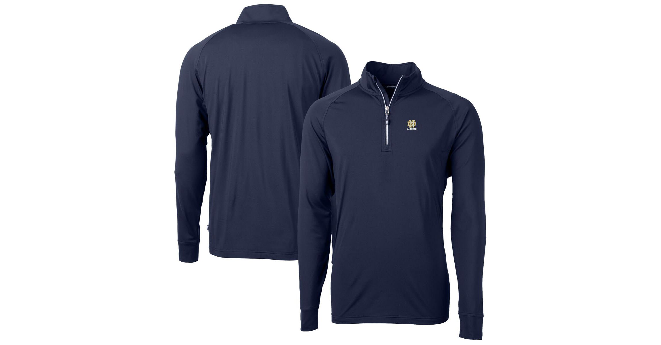 NCAA Notre Dame Fighting Irish Alumni Logo Adapt Eco Knit Stretch Recycled Quarter-Zip Pullover Top