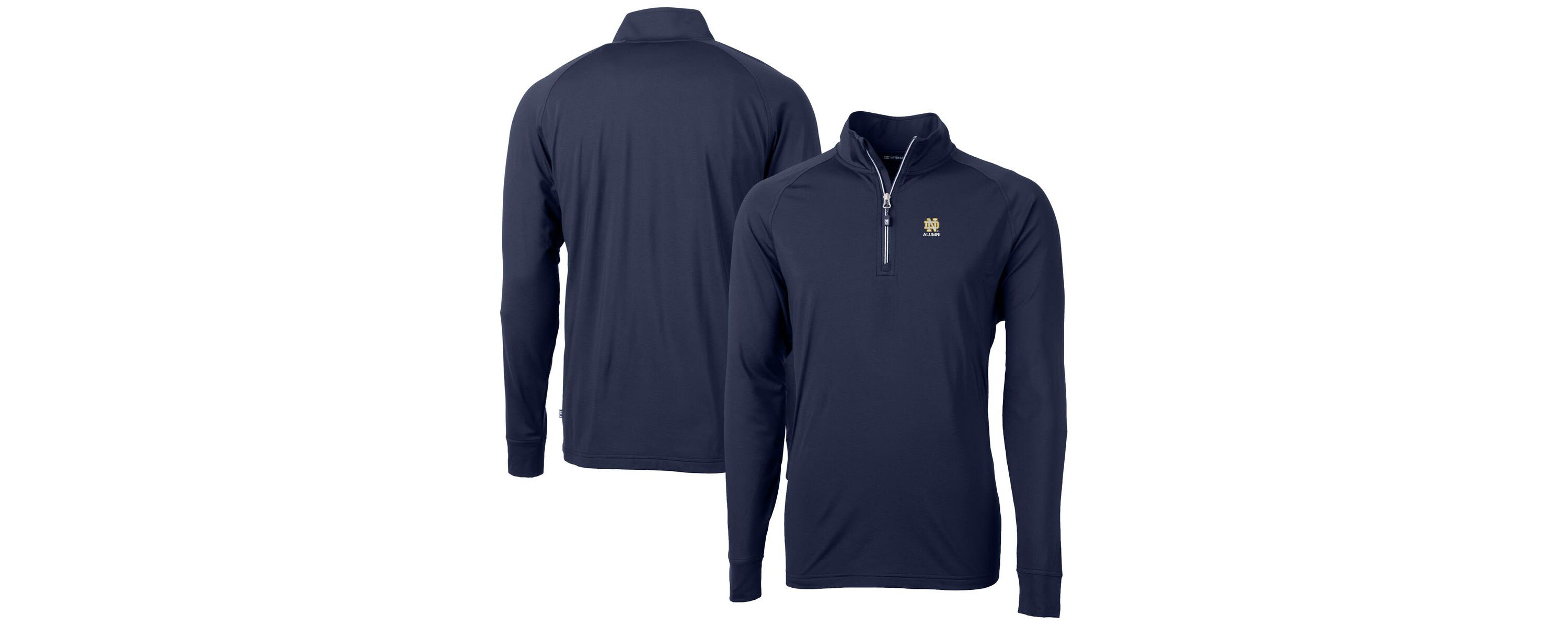 NCAA Notre Dame Fighting Irish Alumni Logo Adapt Eco Knit Stretch Recycled Quarter-Zip Pullover Top