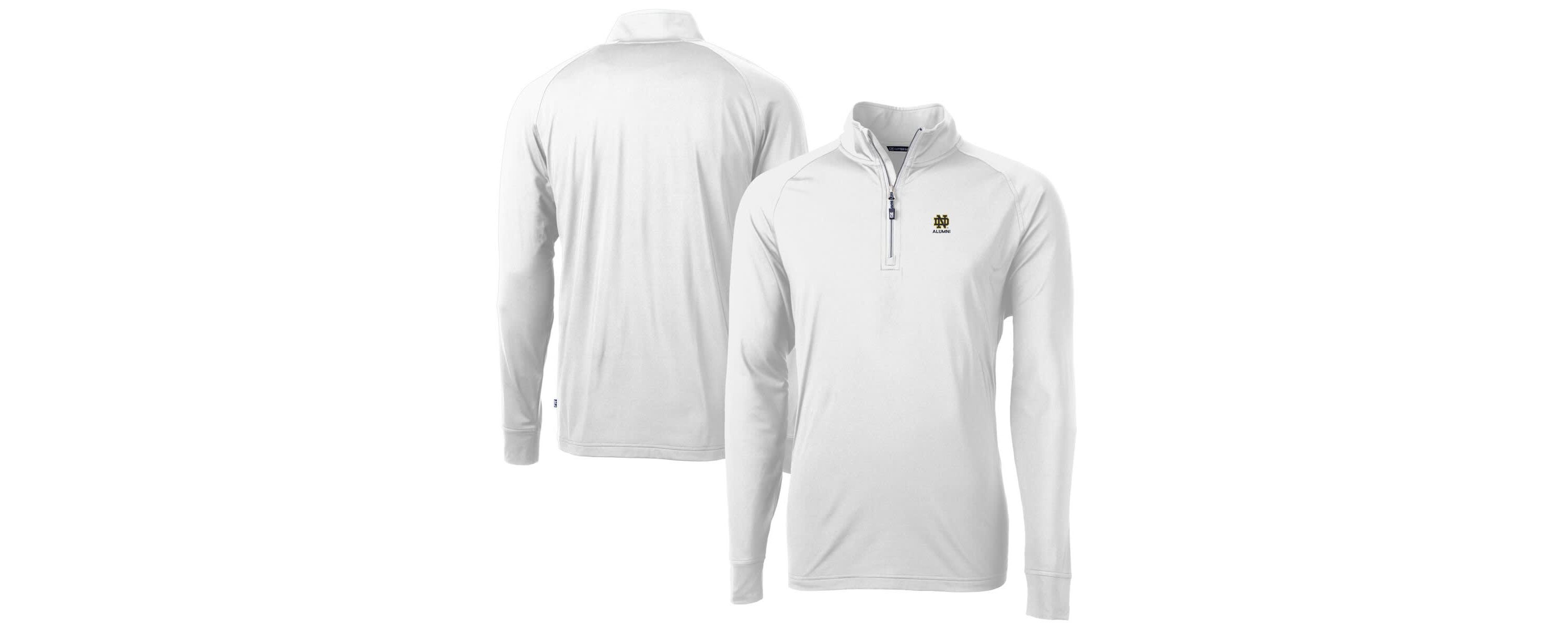 NCAA Notre Dame Fighting Irish Alumni Logo Adapt Eco Knit Stretch Recycled Quarter-Zip Pullover Top