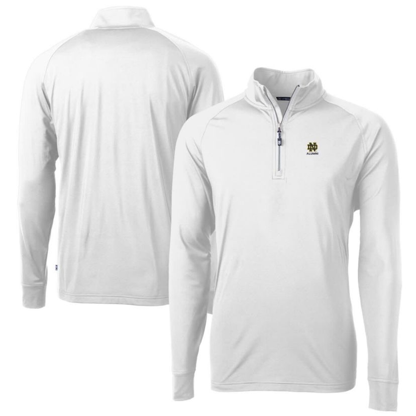 NCAA Notre Dame Fighting Irish Alumni Logo Adapt Eco Knit Stretch Recycled Quarter-Zip Pullover Top