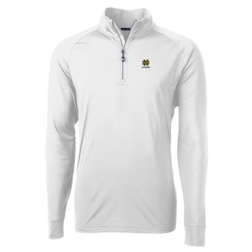 NCAA Notre Dame Fighting Irish Alumni Logo Adapt Eco Knit Stretch Recycled Quarter-Zip Pullover Top