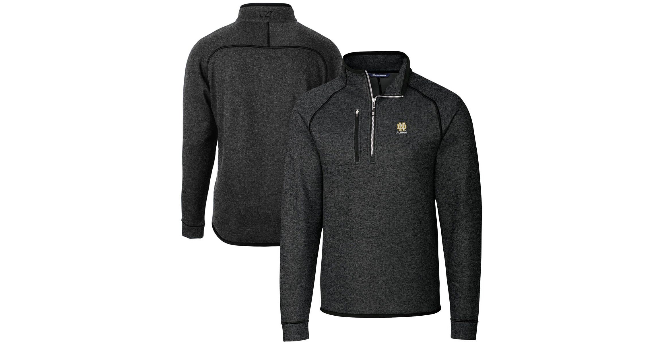 NCAA Notre Dame Fighting Irish Alumni Logo Mainsail Sweater-Knit Half-Zip Pullover Jacket