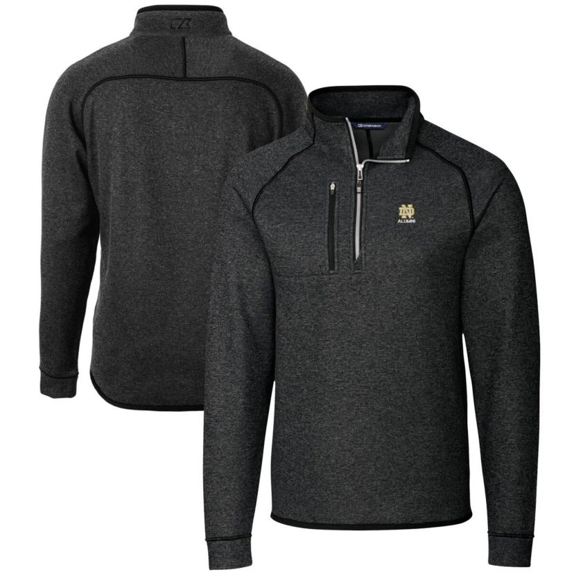 NCAA Notre Dame Fighting Irish Alumni Logo Mainsail Sweater-Knit Half-Zip Pullover Jacket