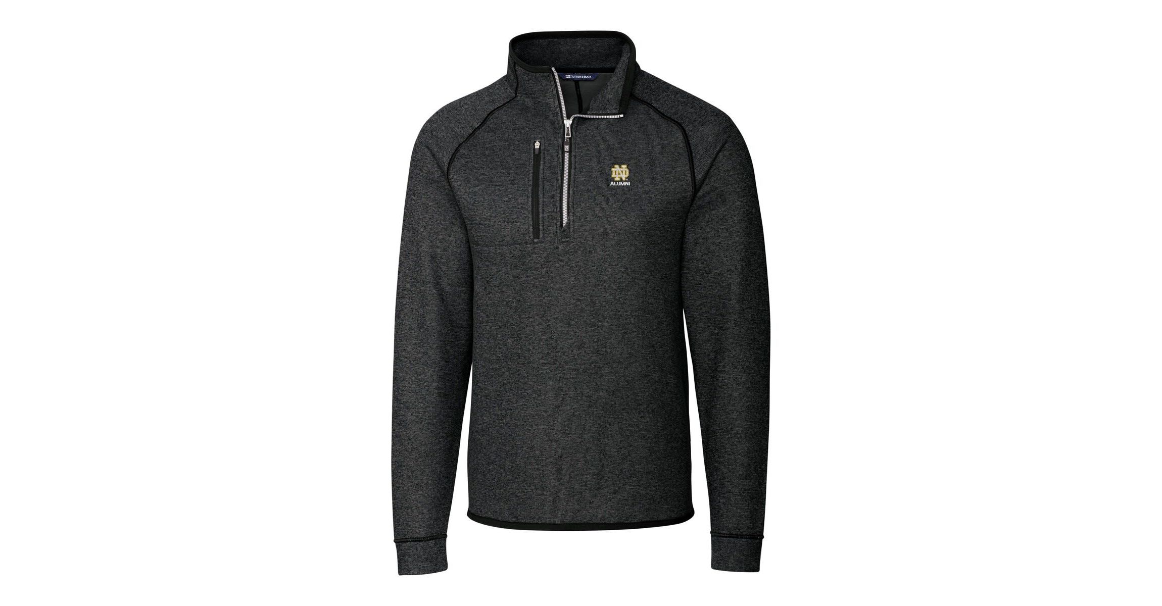 NCAA Notre Dame Fighting Irish Alumni Logo Mainsail Sweater-Knit Half-Zip Pullover Jacket