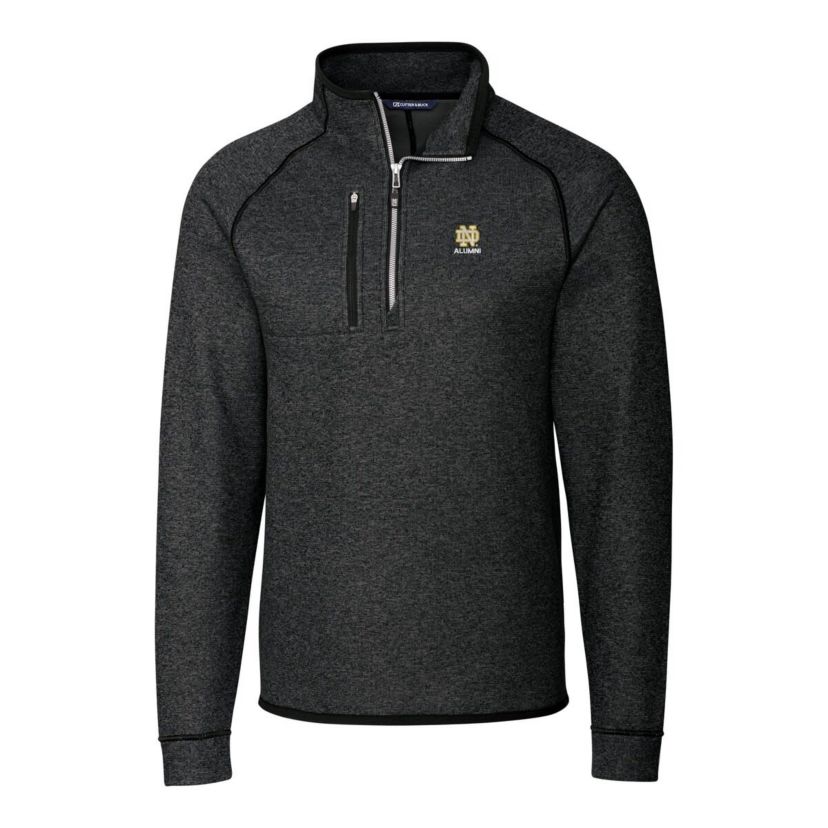 NCAA Notre Dame Fighting Irish Alumni Logo Mainsail Sweater-Knit Half-Zip Pullover Jacket