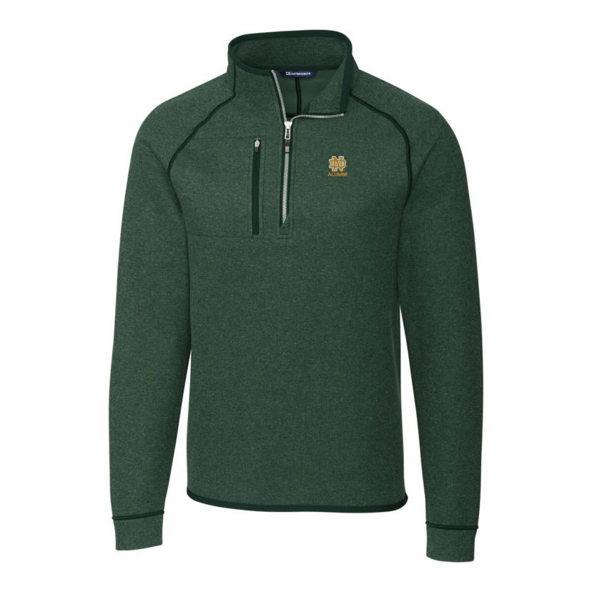 NCAA Notre Dame Fighting Irish Alumni Logo Mainsail Sweater-Knit Half-Zip Pullover Jacket