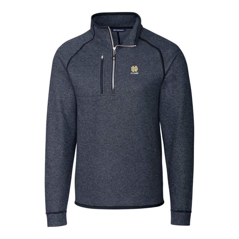 NCAA Notre Dame Fighting Irish Alumni Logo Mainsail Sweater-Knit Half-Zip Pullover Jacket