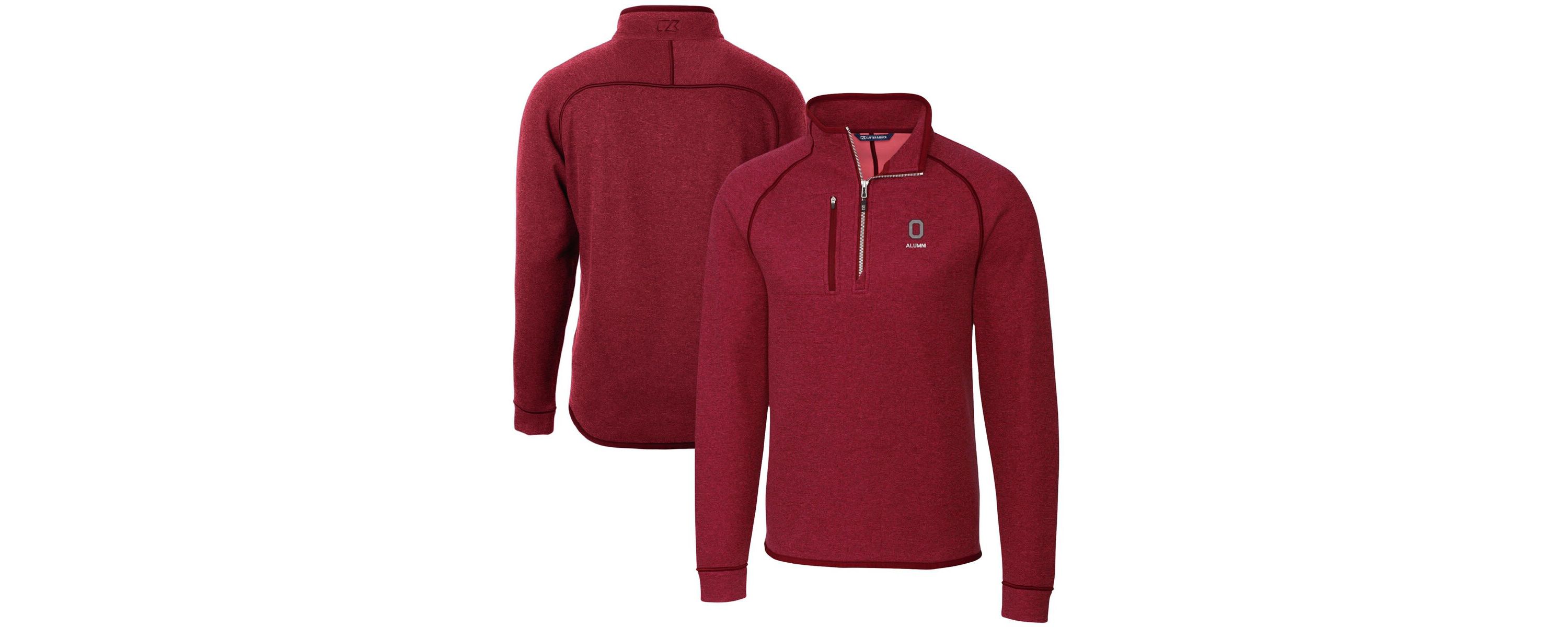 NCAA Ohio State Buckeyes Alumni Logo Mainsail Sweater-Knit Half-Zip Pullover Jacket