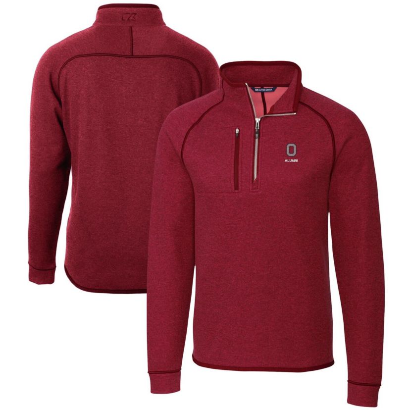 NCAA Ohio State Buckeyes Alumni Logo Mainsail Sweater-Knit Half-Zip Pullover Jacket