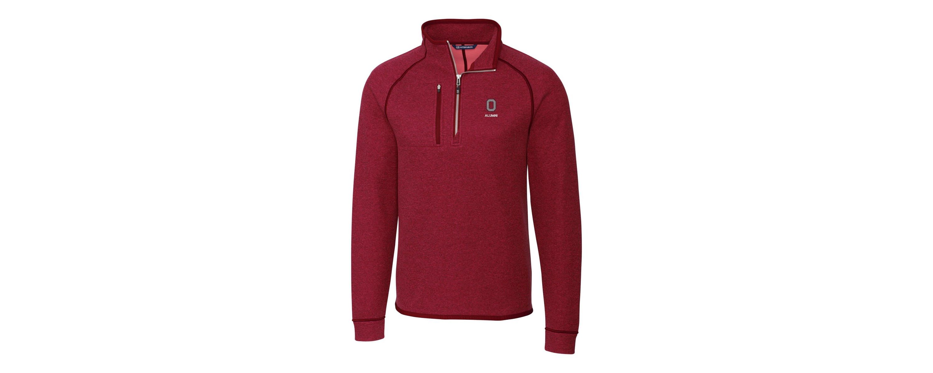 NCAA Ohio State Buckeyes Alumni Logo Mainsail Sweater-Knit Half-Zip Pullover Jacket