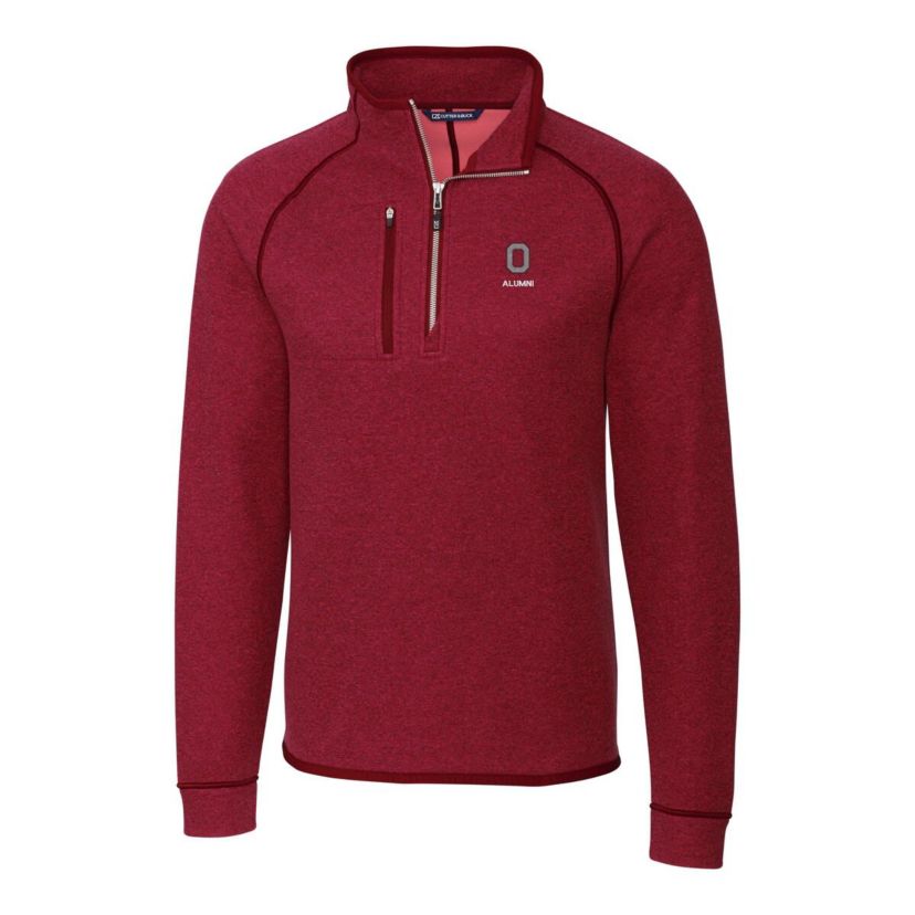NCAA Ohio State Buckeyes Alumni Logo Mainsail Sweater-Knit Half-Zip Pullover Jacket