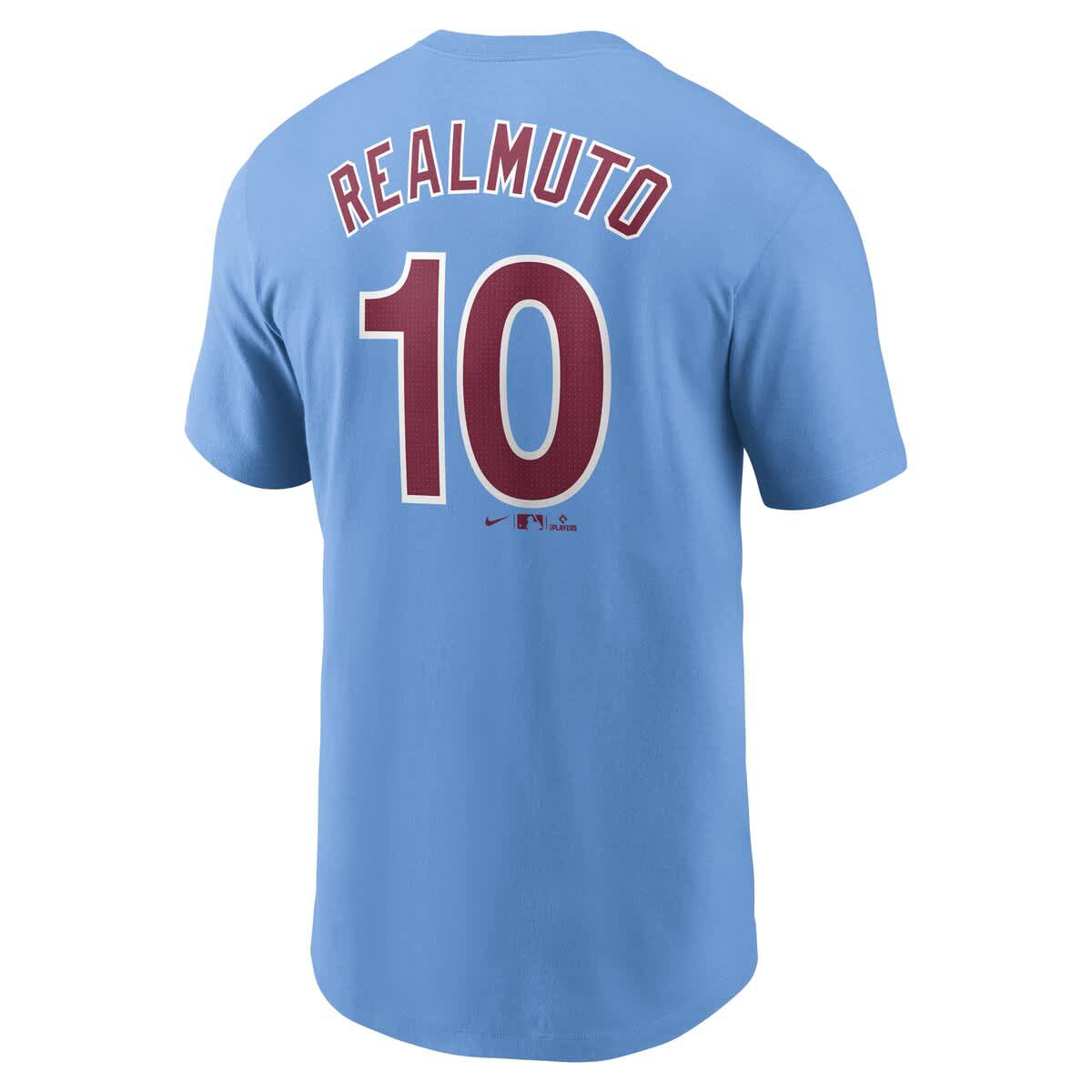 MLB Nike J.T. Realmuto Light Philadelphia Phillies Fuse Name & Number T-Shirt
