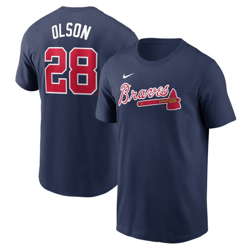 MLB Nike Matt Olson Atlanta Braves Fuse Name & Number T-Shirt