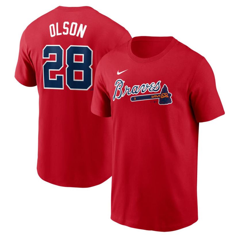 MLB Nike Matt Olson Atlanta Braves Fuse Name & Number T-Shirt