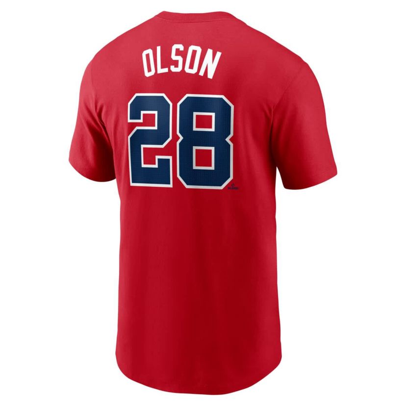 MLB Nike Matt Olson Atlanta Braves Fuse Name & Number T-Shirt