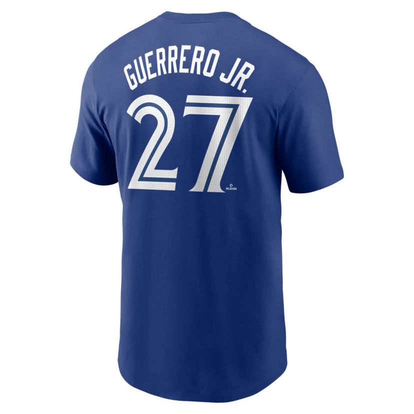 Toronto Blue Jays MLB Nike Vladimir Guerrero Jr. Toronto Jays Fuse Name & Number T-Shirt