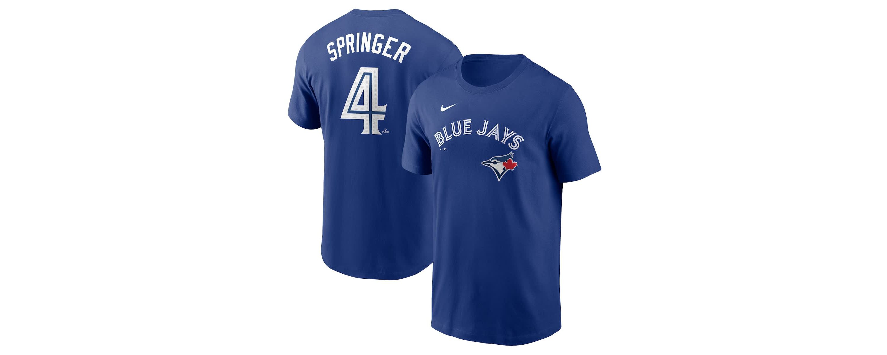 Toronto Blue Jays MLB Nike George Springer Toronto Jays Fuse Name & Number T-Shirt