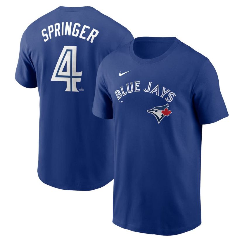 Toronto Blue Jays MLB Nike George Springer Toronto Jays Fuse Name & Number T-Shirt