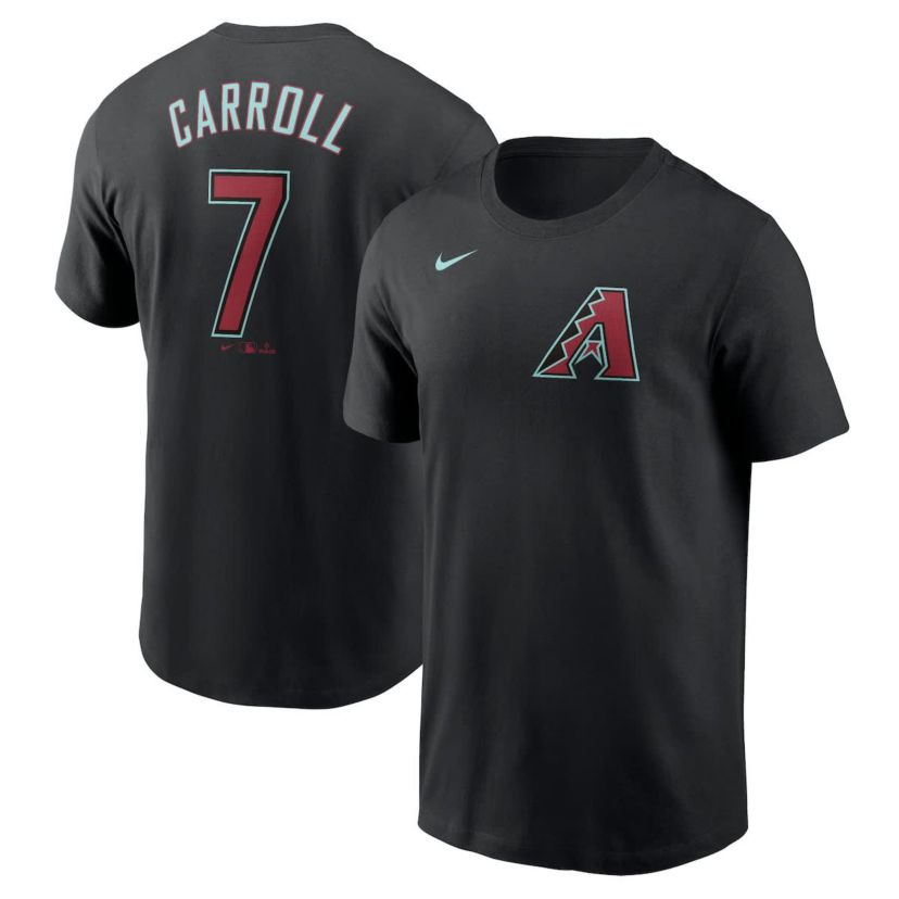 MLB Nike Corbin Carroll Arizona Diamondbacks Fuse Name & Number T-Shirt