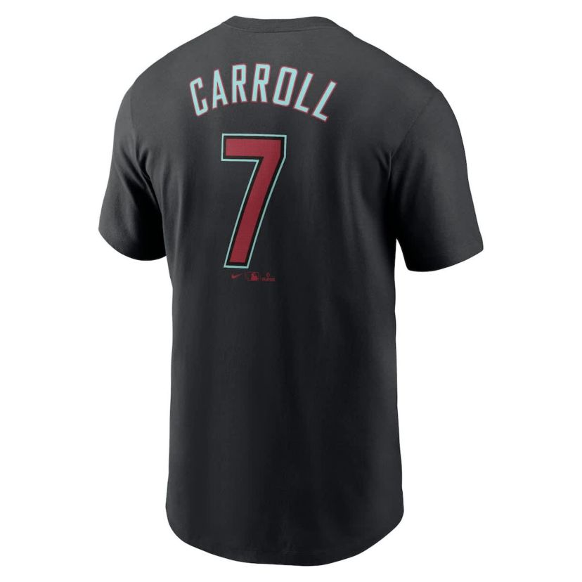MLB Nike Corbin Carroll Arizona Diamondbacks Fuse Name & Number T-Shirt