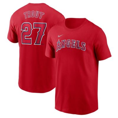 Men's MLB Nike Mike Trout Los Angeles Angels Fuse Name & Number T-Shirt