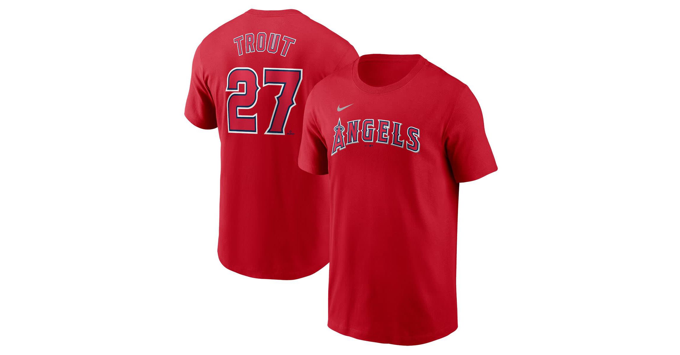 MLB Nike Mike Trout Los Angeles Angels Fuse Name & Number T-Shirt