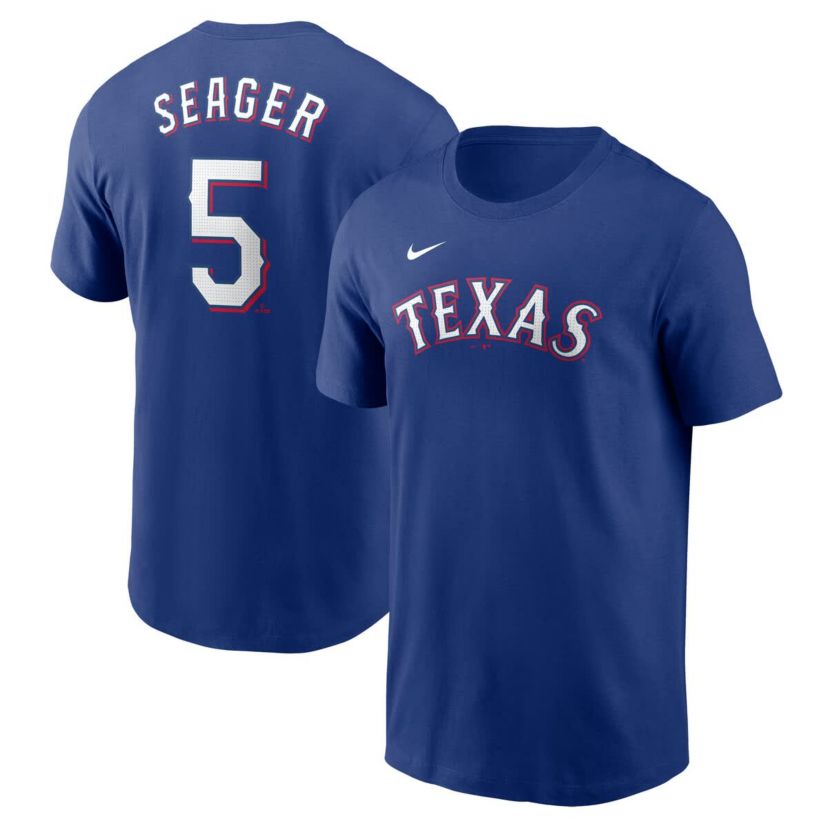 MLB Nike Corey Seager Texas Rangers Fuse Name & Number T-Shirt