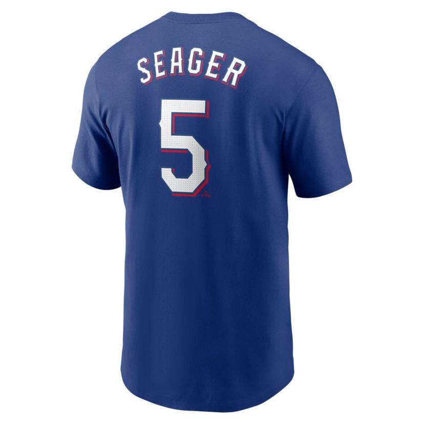 MLB Nike Corey Seager Texas Rangers Fuse Name & Number T-Shirt