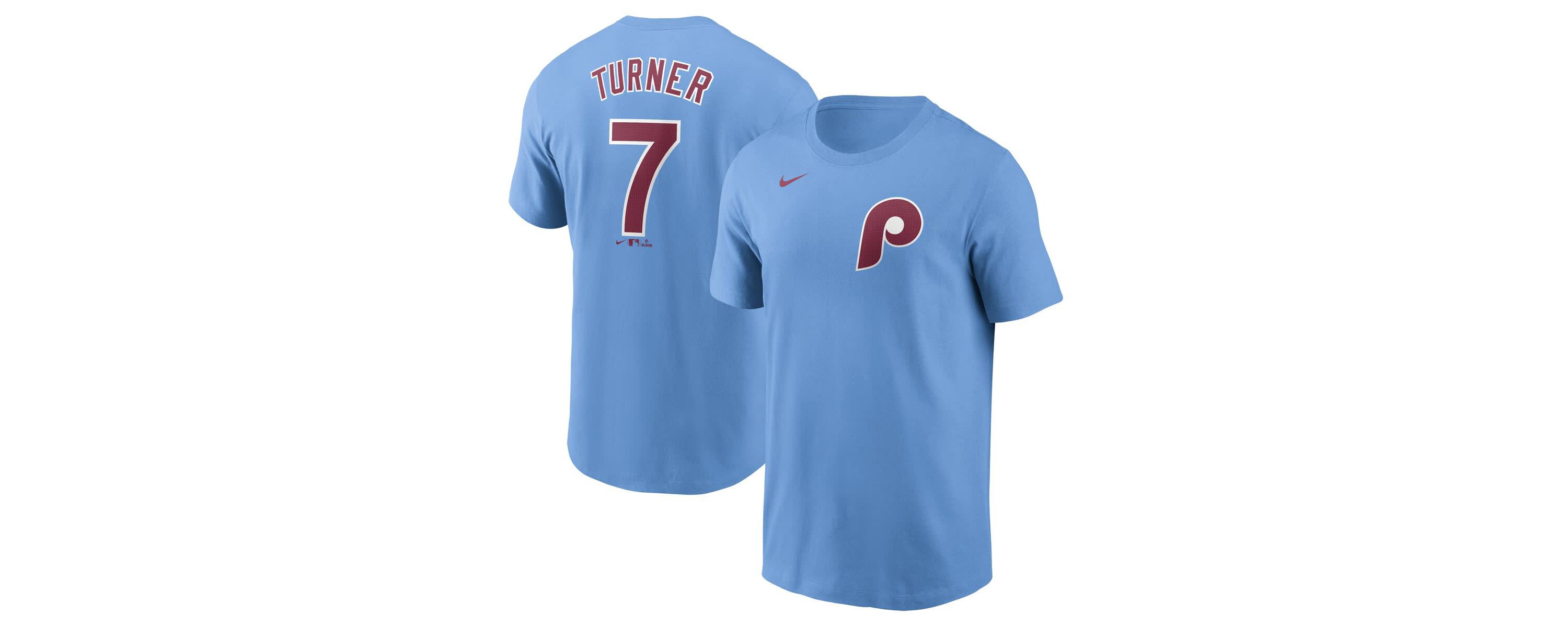 MLB Nike Trea Turner Light Philadelphia Phillies Fuse Name & Number T-Shirt