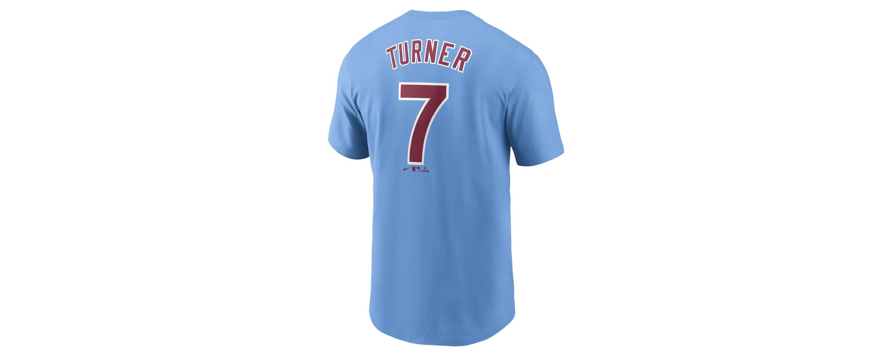 MLB Nike Trea Turner Light Philadelphia Phillies Fuse Name & Number T-Shirt