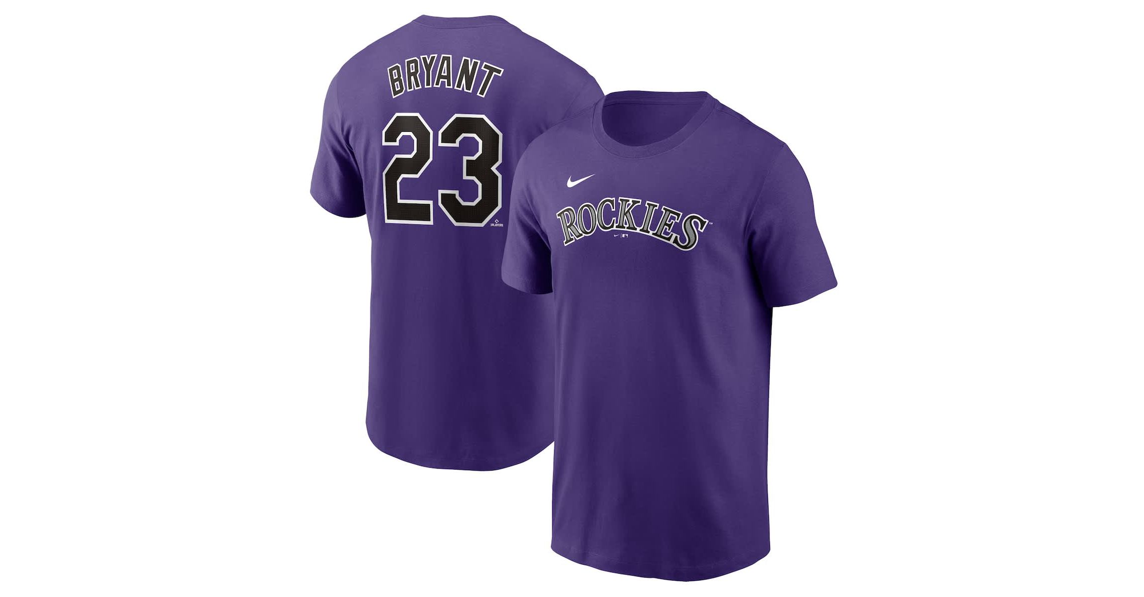 MLB Nike Kris Bryant Colorado Rockies Fuse Name & Number T-Shirt