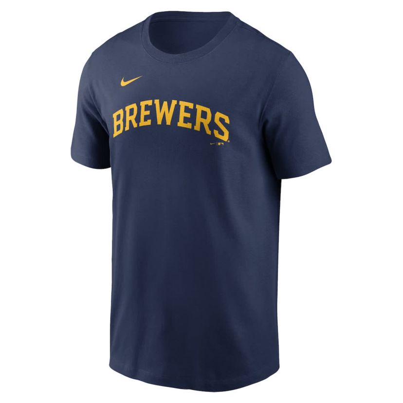 MLB Nike Christian Yelich Milwaukee Brewers Fuse Name & Number T-Shirt