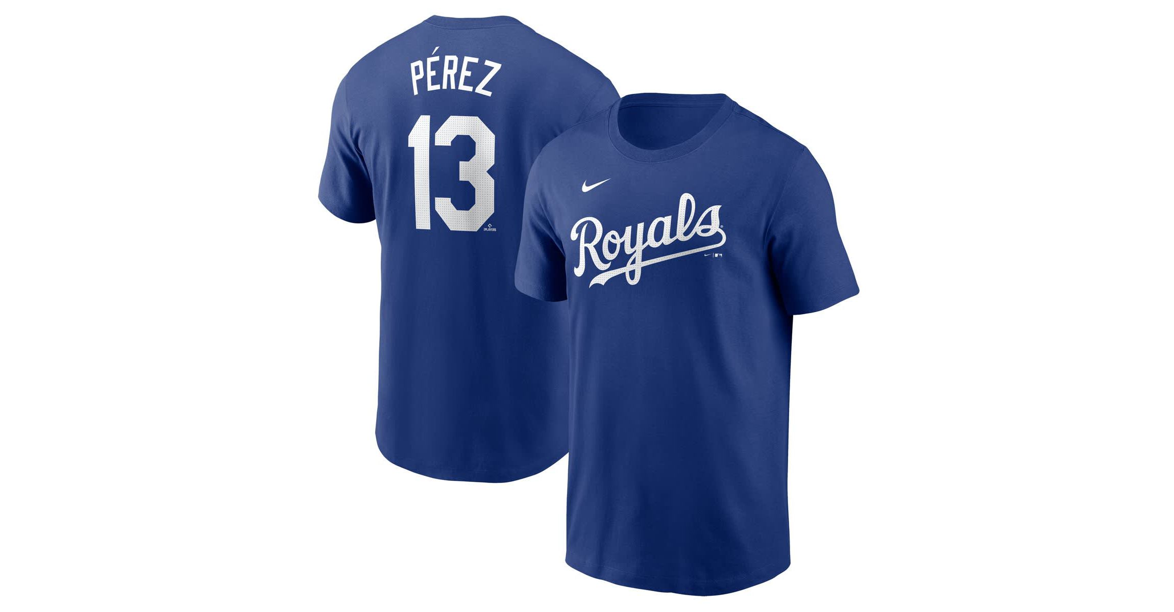 MLB Nike Salvador Perez Kansas City Royals Fuse Name & Number T-Shirt