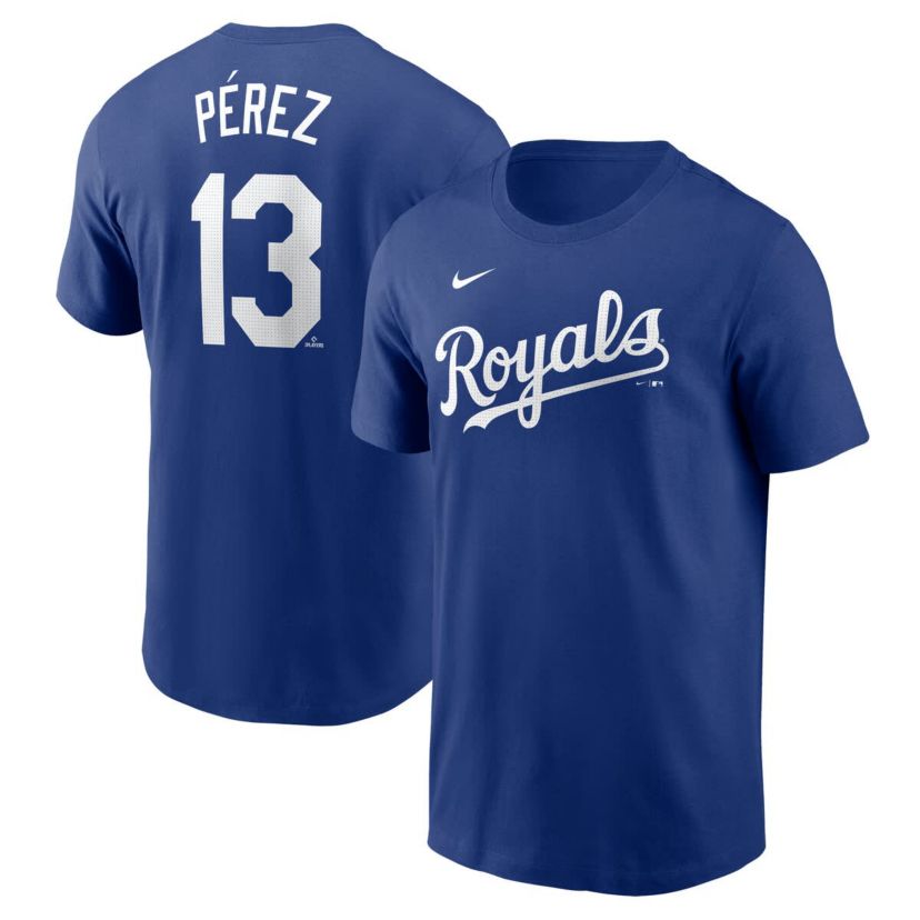 MLB Nike Salvador Perez Kansas City Royals Fuse Name & Number T-Shirt