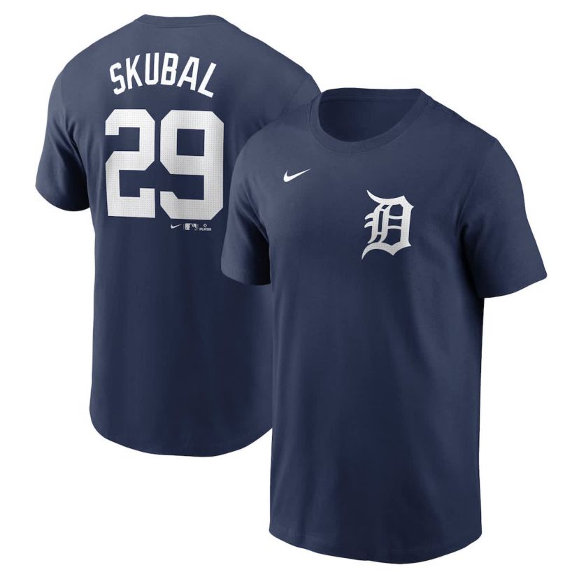 MLB Nike Tarik Skubal Detroit Tigers Fuse Name & Number T-Shirt