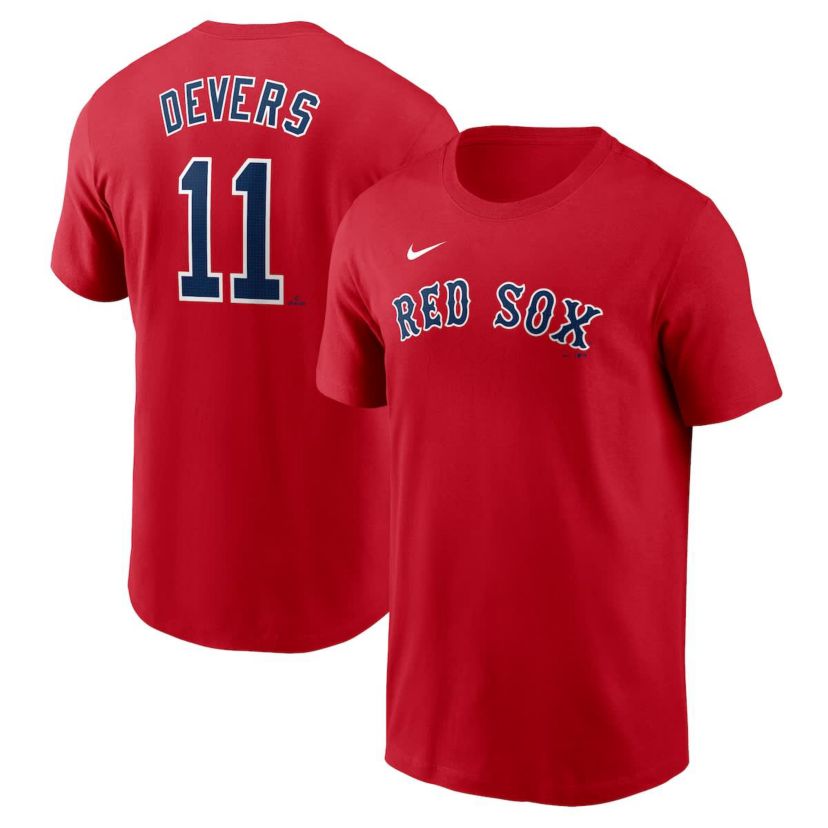 Boston Red Sox MLB Nike Rafael Devers Boston Sox Fuse Name & Number T-Shirt