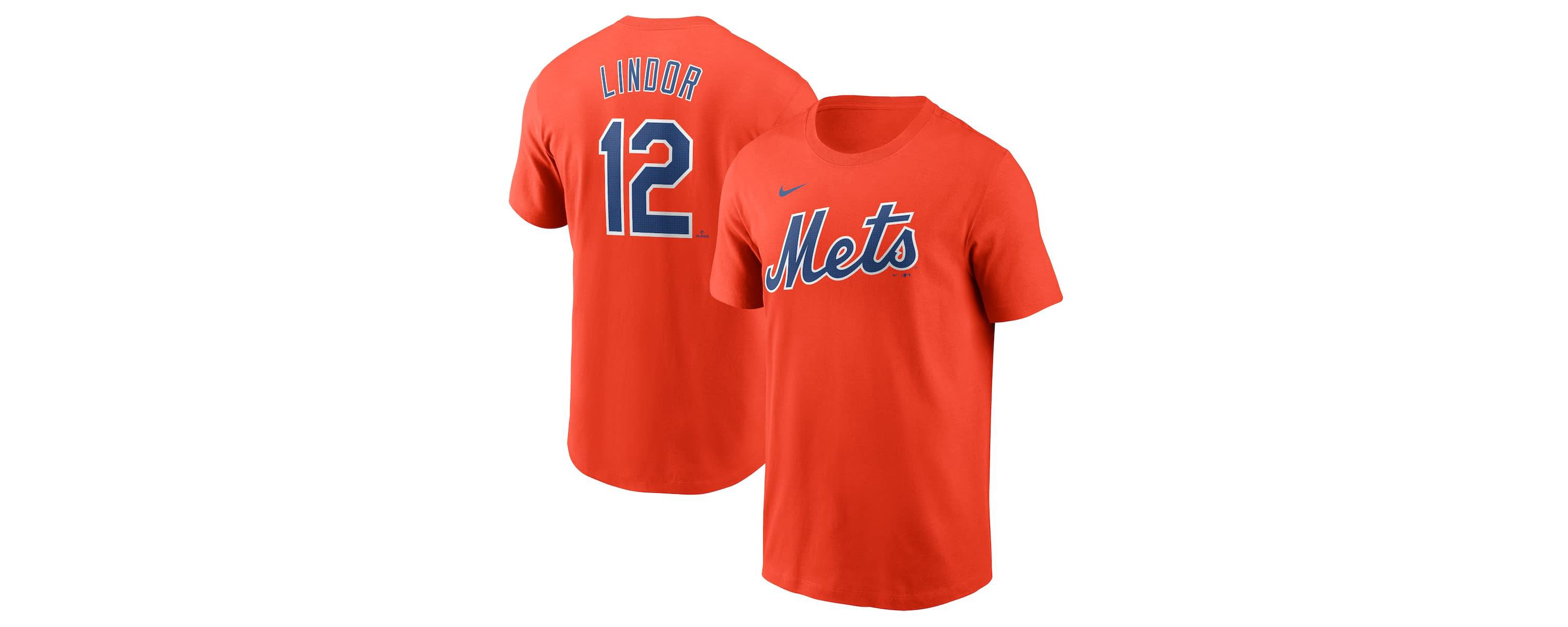 MLB Nike Francisco Lindor New York Mets Fuse Name & Number T-Shirt