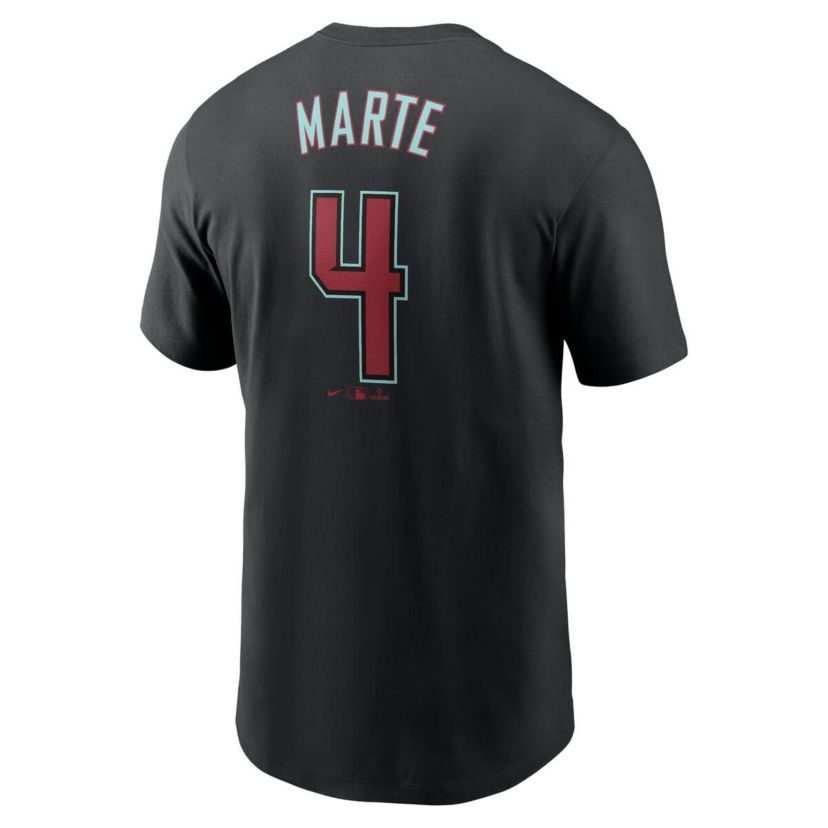 MLB Nike Ketel Marte Arizona Diamondbacks Fuse Name & Number T-Shirt