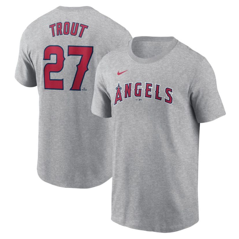 MLB Nike Mike Trout Los Angeles Angels Fuse Name & Number T-Shirt