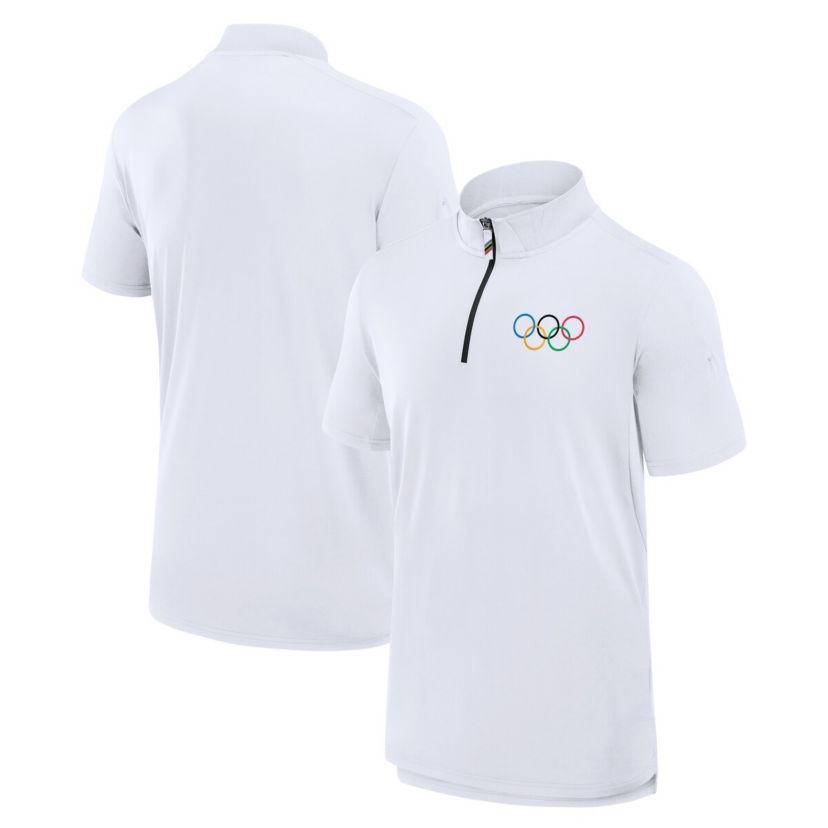 IOC Fanatics Olympic Games Union Bar Quarter-Zip Polo