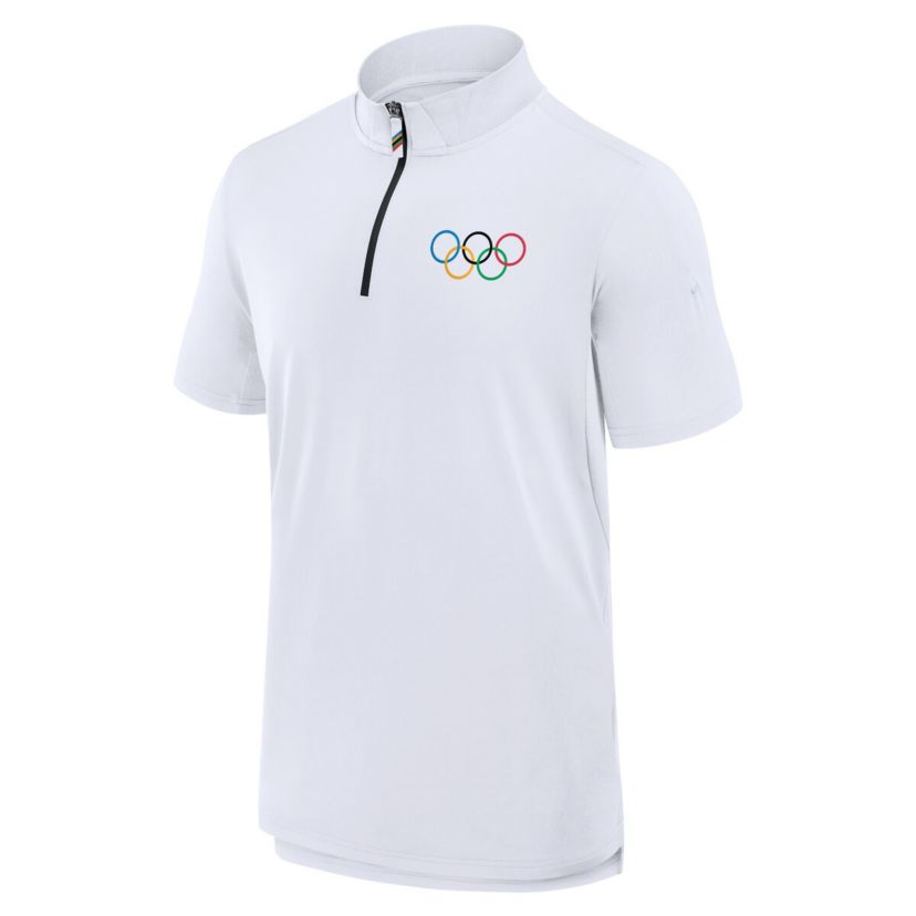 IOC Fanatics Olympic Games Union Bar Quarter-Zip Polo