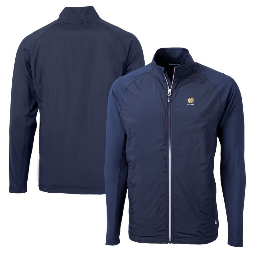 NCAA Notre Dame Fighting Irish Alumni Logo Adapt Eco Knit Hybrid Recycled Full-Zip Jacket