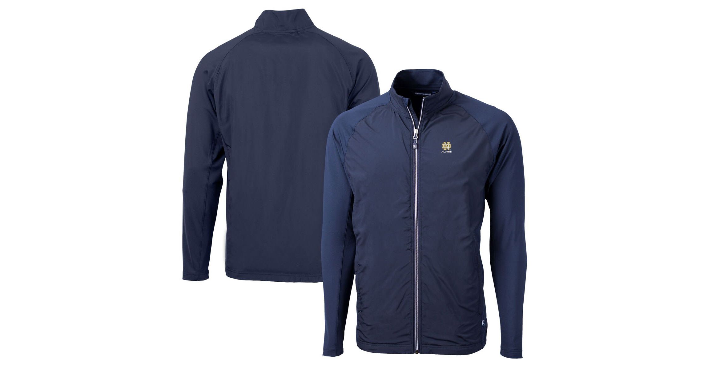 NCAA Notre Dame Fighting Irish Alumni Logo Adapt Eco Knit Hybrid Recycled Full-Zip Jacket
