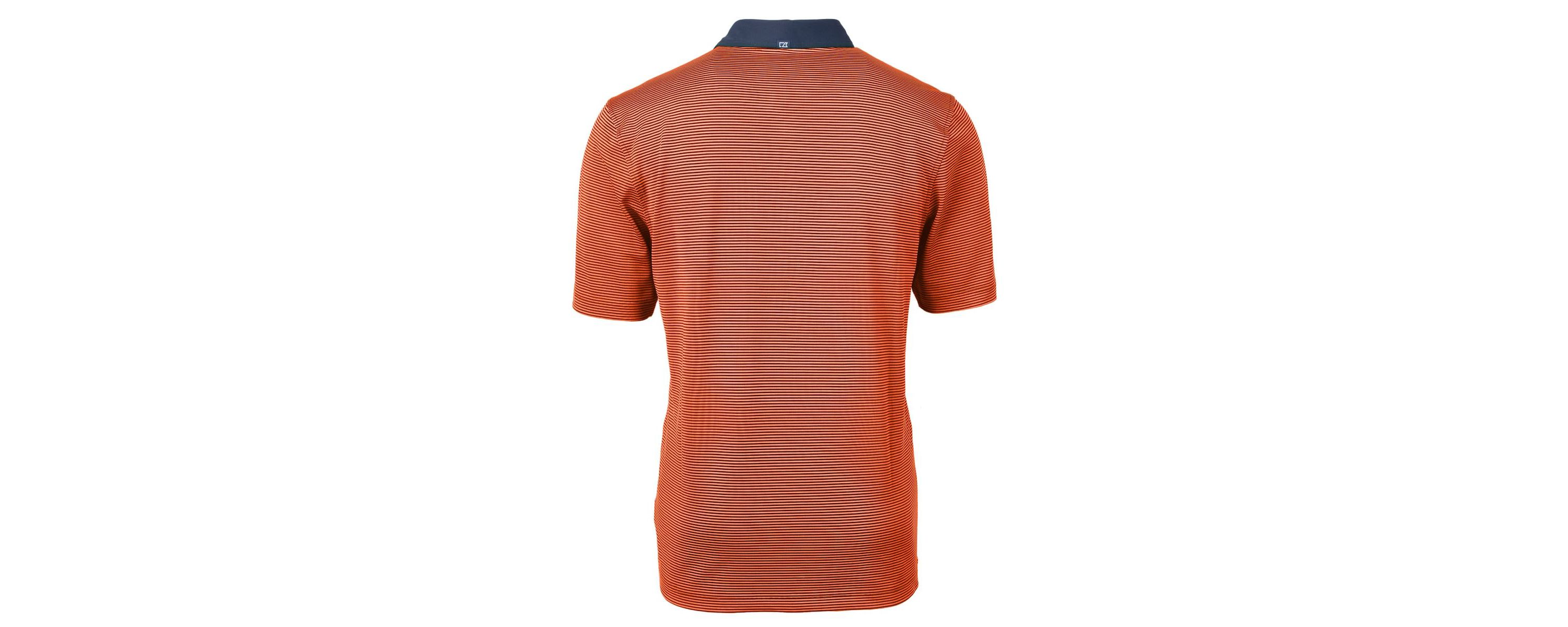NCAA Auburn Tigers Alumni Logo Virtue Eco Pique Micro Stripe Recycled Polo