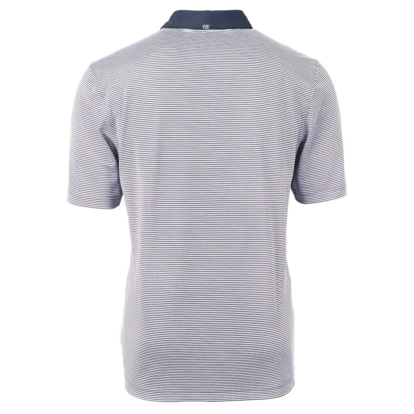 NCAA West Virginia Mountaineers Alumni Logo Virtue Eco Pique Micro Stripe Recycled Polo