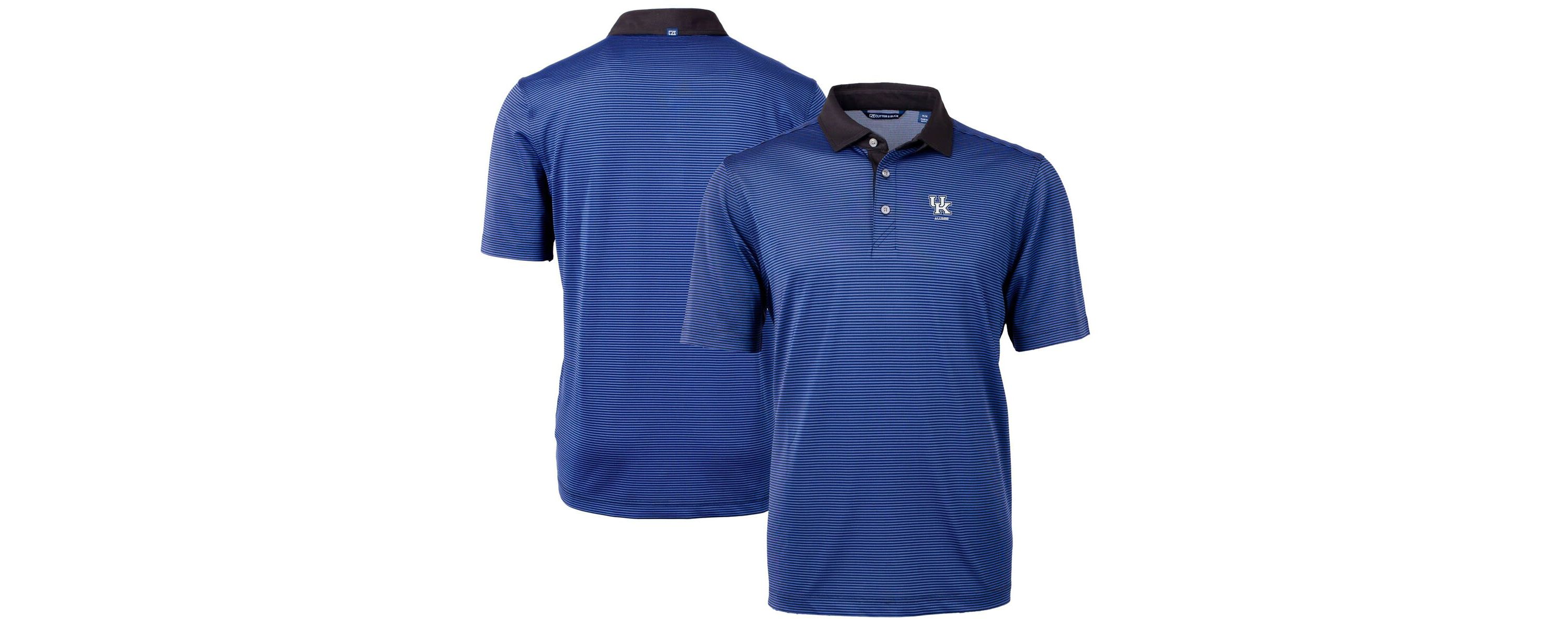 NCAA Kentucky Wildcats Alumni Logo Virtue Eco Pique Micro Stripe Recycled Polo