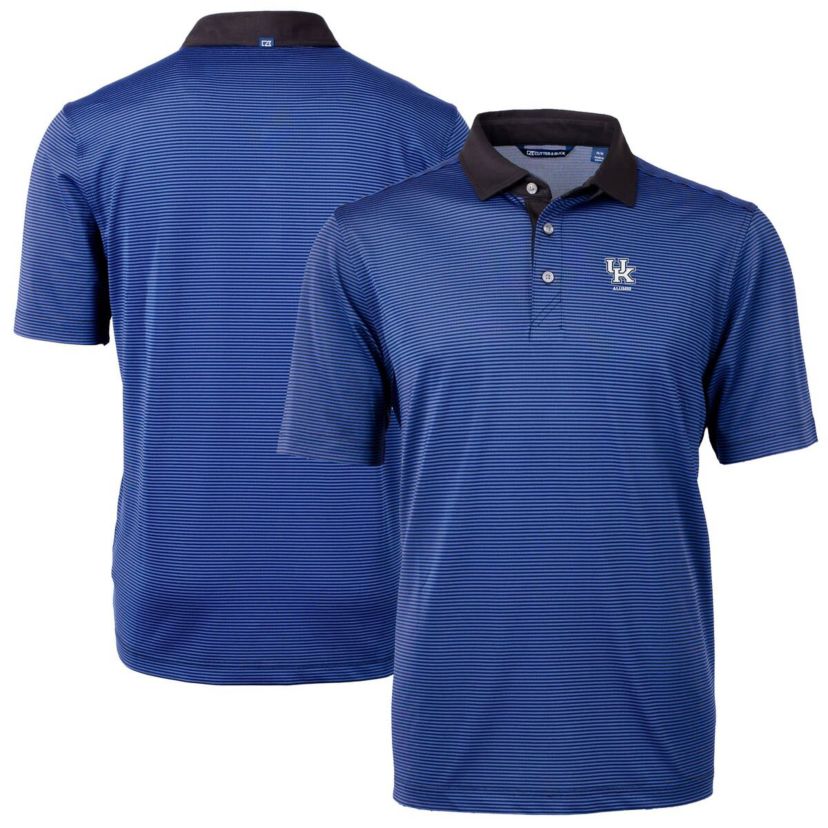 NCAA Kentucky Wildcats Alumni Logo Virtue Eco Pique Micro Stripe Recycled Polo